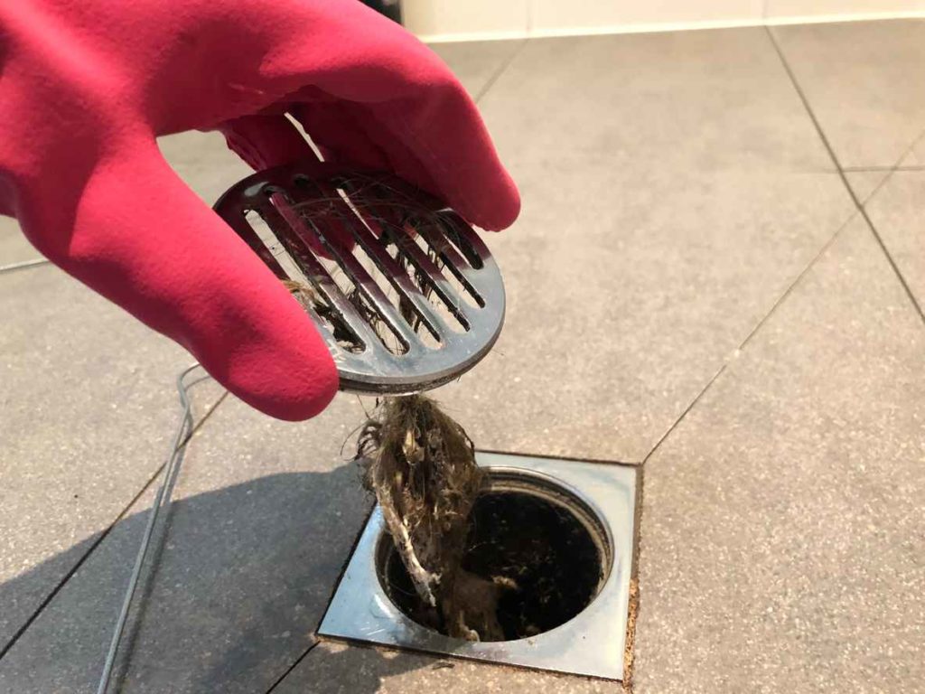 Clearing the shower drain